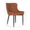Boston Dining Chair - Chair In Vintage Brown Pu With Black Legs