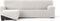 Hoes voor chaise longue met korte armleuning links Eysa JAZ Wit 120 x 120 x 360 cm
