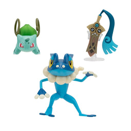 Boti Pokémon batte figuur set - honedge, bulbasaur, frogadier, 3st.