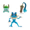 Boti Pokémon batte figuur set - honedge, bulbasaur, frogadier, 3st.