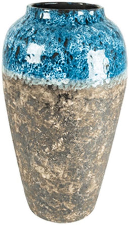 Bottle Lindy Sky Blue blauwe pot 28 cm bloempot voor binnen