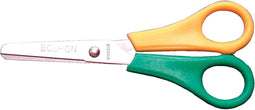 Bouhon schaar Inox 14 cm voor linkshandigen geel/groen