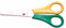 Bouhon schaar Inox 14 cm voor linkshandigen geel/groen