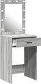 vidaXL - Kaptafel - met - LED-verlichting - - - Grijs - Sonoma - 50x41x135 - cm