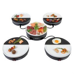 Bourgini Chef's Dinner Party Gourmetstel – 4 Personen – Bakplaat – Volledig Vaatwasserbestendig – Inclusief Opbergtas