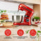 Bourgini Classic Kitchen Chef Keukenmachine - 4.5L Mengkom - Keukenmixer - Keukenrobot - 1300W- Rood