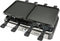 Bourgini Gourmet Raclette Grill Plus - 8 personen - Afneembare en omkeerbare grillplaten - Regelbare thermostaat - Inclusief 8 pannetjes en houten spatels