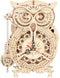 Bouwpakket Robotime Owl Clock LK503 Hout 20,6 x 12,8 x 26,5 cm