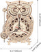 Bouwpakket Robotime Owl Clock LK503 Hout 20,6 x 12,8 x 26,5 cm
