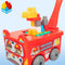 Bouwstenen Color Block Koffer Brandweerman 30 Onderdelen (2 Stuks)