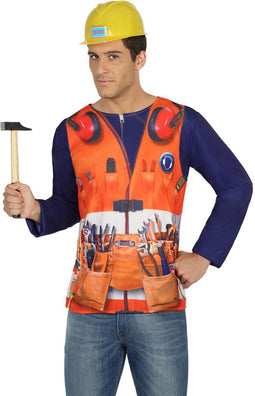 "Bouwvakker fop-shirt voor volwassenen - Verkleedkleding - M/L"