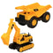 Bouwvoertuigen Speed & Go 13 x 27 x 19 cm (2 Stuks)