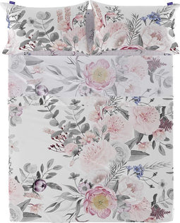 Bovenblad HappyFriday Delicate bouquet Multicolour 180 x 270 cm