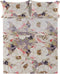 Bovenblad HappyFriday White peonies Multicolour 240 x 270 cm