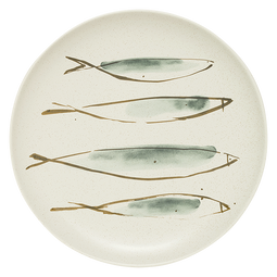 Bowl Ogawa Fishes C Natural / Ceramic