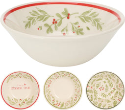 Bowl Stoneware Dia 17 cm 3ass