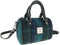 Bowlingtas mini Kilbride Blauw met Turquoise - 17x 20x11 - Harris Tweed - Glen Appin of Scotland