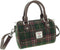 Bowlingtas mini Kilbride Groen en Roze (plum) - 17x 20x11 - Harris Tweed - Glen Appin of Scotland