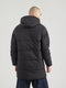 Jack & Jones Brady - Lange gewatteerde pufferjas - Ritssluiting en capuchon - Zwart - Maat L