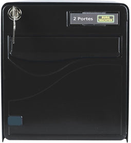 Box Burg Wachter Baltic 2 -Door - Te voet - Gegalvaniseerd staal - Laterale opening - Zwart - Made in Frankrijk