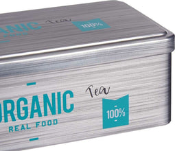 Box for Infusions Organic Tea Grijs Blik (11 x 7,1 x 18 cm) (24 Stuks)