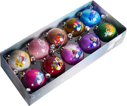 Box kerstbal plastic 100jaar mtllc 10st