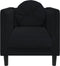 Fauteuil met kussen fluweel zwart
