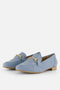 Marco Tozzi Denim Instappers - Vegan - Goudkleurige gesp - Blauw - Maat 40