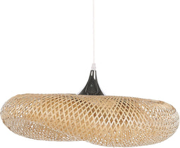 BOYNE S - Hanglamp - Zilver - Bamboehout