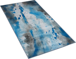 BOZAT - Laagpolig vloerkleed - Blauw - 80 x 150 cm - Polyester