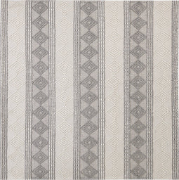 BOZOVA - Laagpolig vloerkleed - Grijs - 200 x 200 cm - Wol