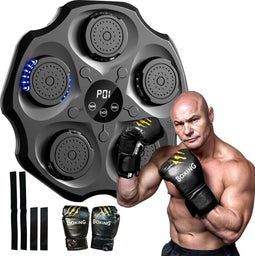 BP® Boxing Machine - Boksmachine - Boksen en Trainen - Box Machine - Inclusief Bokshandschoenen - Bokszak/ Boksbal - USB - Oplaadbaar - Met Bluetooth Muziek - Zwart