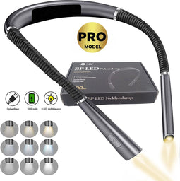 BP® Nekleeslamp - Neklampje voor Haakwerk - Nek Leeslamp - Leeslampje voor Boek - LED Leeslampje - Neklamp voor Boek en Handwerken - USB Oplaadbaar - 9 Standen - Sinterklaas Cadeautjes - Black Friday 2024