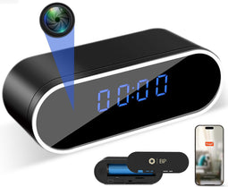 BP® Spy Camera Klok - Verborgen Camera - Afluisterapparatuur - Spionage Camera - Werkt met App - Bewegingsdetectie - Nachtzicht - FULL HD 1080P - Inclusief 32 GB SD Kaart - Nederlandse Handleiding