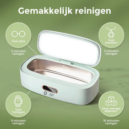 BP® Ultrasoon Reiniger Pro - Reinigingsapparaat voor Sieraden en Brillen - Ultrasone - Ultrasonic Cleaner - Nederlandse Handleiding - Groen - Sinterklaas Cadeautjes - Black Friday 2024 Deals