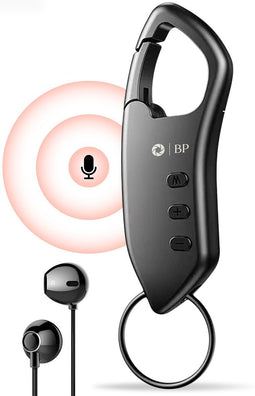 BP® Voice Recorder Sleutelhanger - Afluisterapparatuur - Dictafoon - Audio Recorder - Spy Recorder Met Oortjes - Afluisterapparaat - 64 GB Geheugen - Afluisteren & Opnemen - Ruisonderdrukking