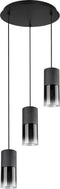 TRIO ROBIN - Hanglamp - 3 lichtpunten - Zwart mat (excl. 3x E27 28W)