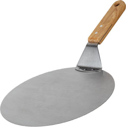 Nonna pizzaschep RVS Ø25,5 - Pizzaspatel rond - Houten handvat - Lengte: 43 cm