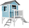 AXI Beach Lodge XL Speelhuis in Caribisch Blauw - Met Verdieping en Witte Glijbaan - Speelhuisje voor de tuin / buiten - FSC hout - Speeltoestel voor kinderen
