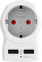 Skross 1.500281 - Reisstekker - 2 x USB-uitgang - Wit