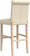 vidaXL - Barstoelen - 2 - st - massief - rubberhout - en - stof