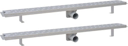 vidaXL - Doucheafvoer - 2 - st - rechthoekig - lijn - 1030x140 - mm - roestvrij - staal