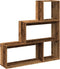 vidaXL - Kamerscherm - / - boekenkast - 3-laags - 123x29x123 - cm - hout - oud - hout