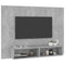Tv-wandmeubel 120x23,5x90 cm bewerkt hout betongrijs