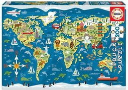 Kinderpuzzel Educa Mapamundi (200 pcs)