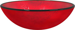 vidaXL - Wasbak - 42x14 - cm - gehard - glas - rood