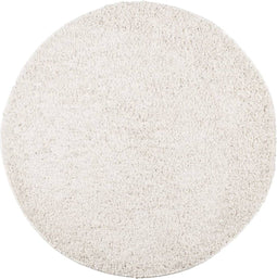 vidaXL - Vloerkleed - PAMPLONA - shaggy - hoogpolig - modern - Ø - 240 - cm - crèmekleur