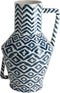 Return to Sender | Vaas Large 45 cm Waves print handgeschilderd met handvat - Bloemenvaas