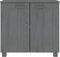 vidaXL - Dressoir - HAMAR - 85x35x80 - cm - massief - grenenhout - donkergrijs