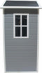 Kunststof tuinhuis - donkergrijs - UV-bestendig dak - ventilatierooster